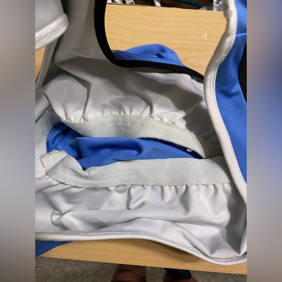 Y2K 2 Pc Be Inspired Tank Top & Yoga Capri Pants Set Floral Blue Black M - Picture 9 of 10